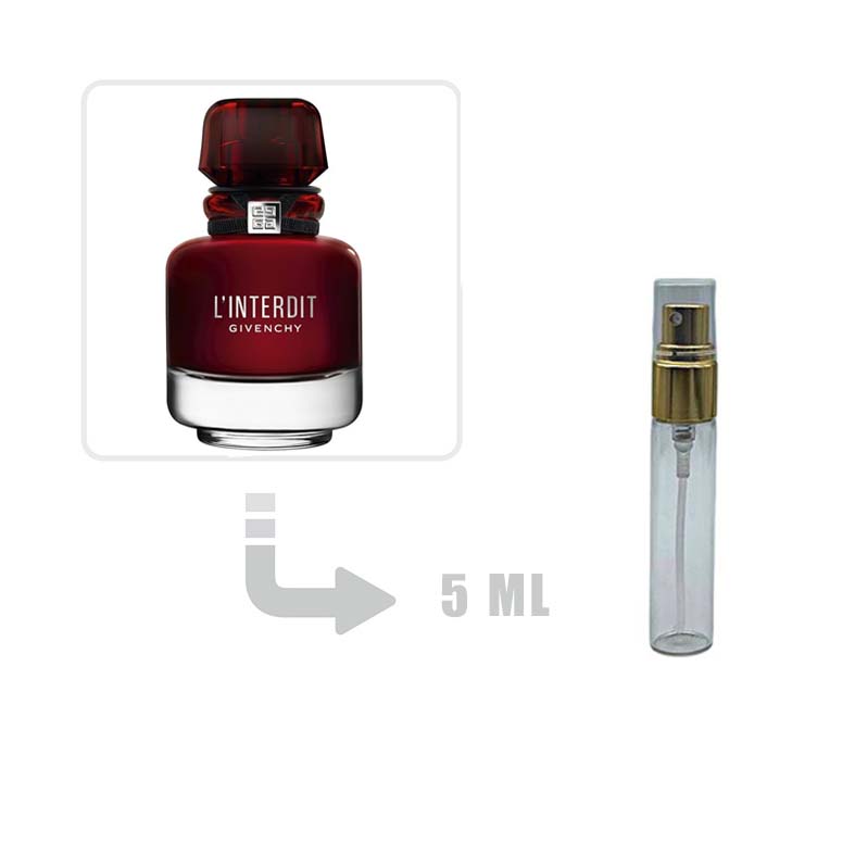 دکانت عطر ادکلن جیونچی له اینتردیت رژ زنانه ادو پرفیوم 5 میل اصلی | Givenchy L’Interdit Rouge for Woman EDP 5ml