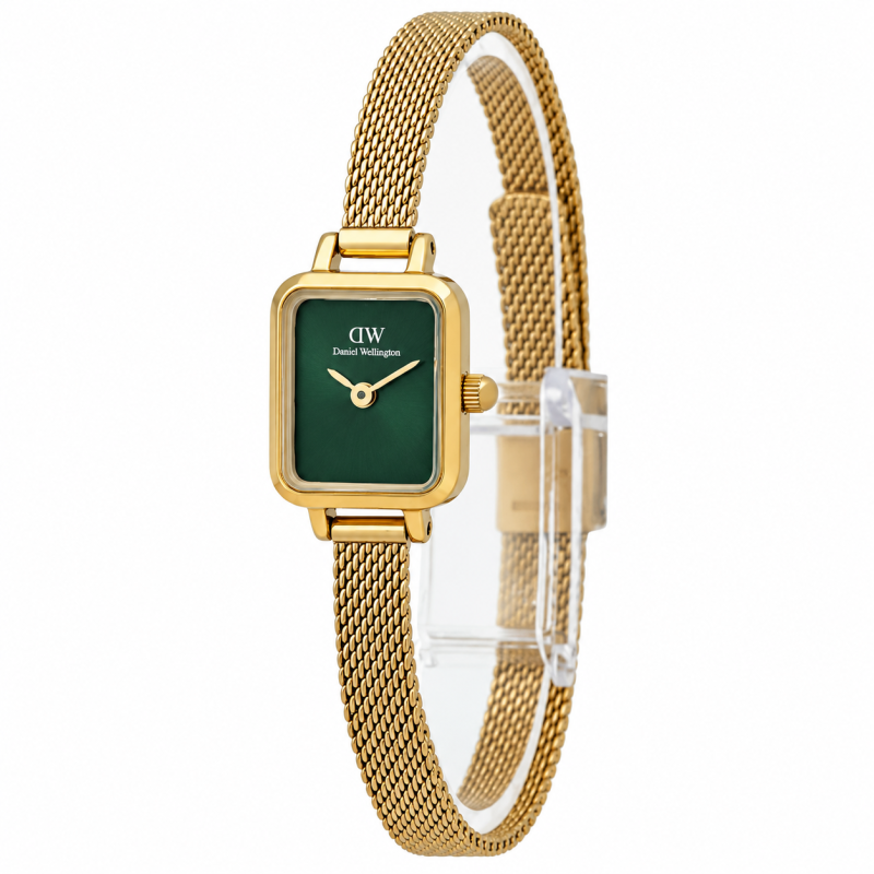 Gold Mesh Green Dial Watch | اشدی