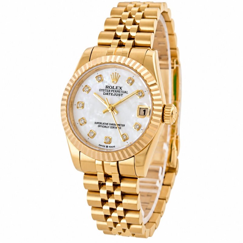 Luxury Gold Rolex Datejust on White | اشدی